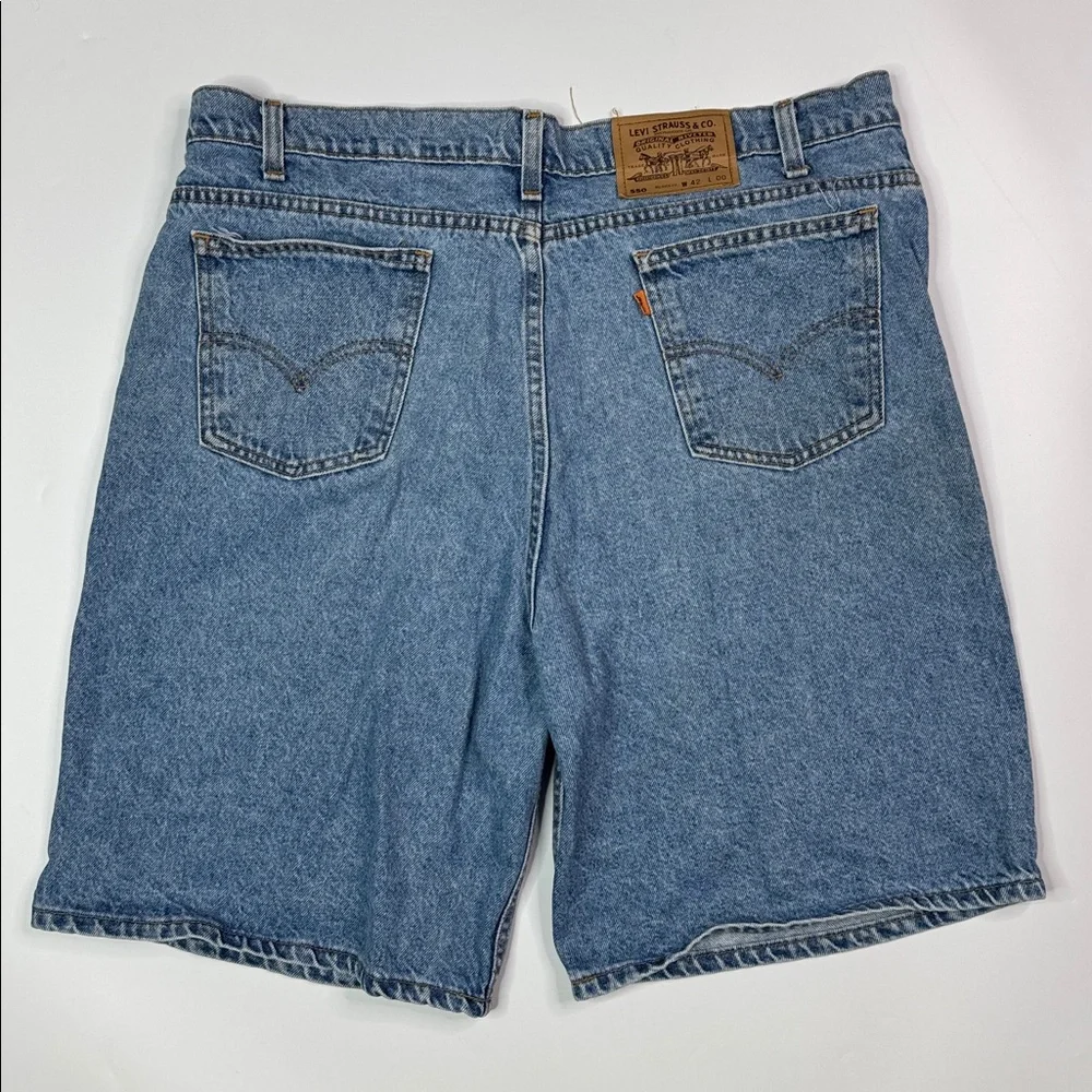 Vintage Levi's 550 Denim Shorts Orange Tag Size 42